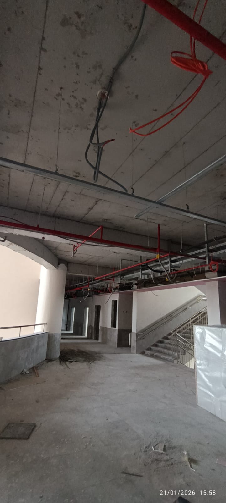 Egekent 2 Ortaokulu iç mekân zayıf akım montaj çalışması